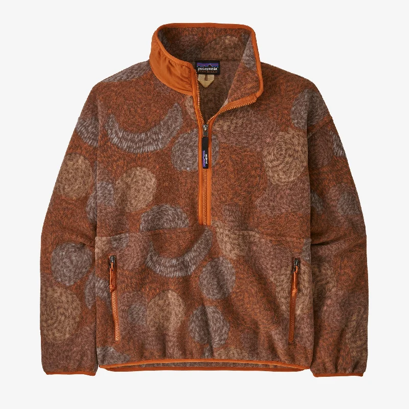 Comfortable Women's Clothing Patagonia Women's Synchilla Fleece Marsupial - Solar Swirl: Redtail Rust