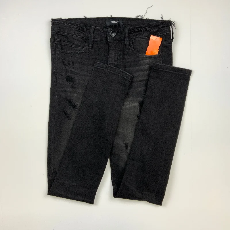 Black Denim Jeans Skinny Vervet, Size 2