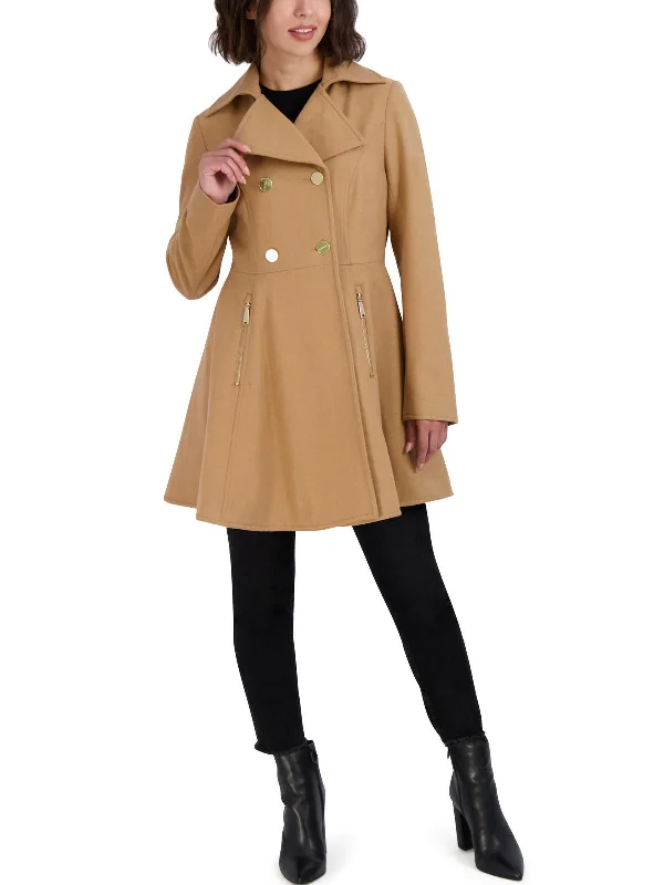 Women's Formal Clothes Womens Wool Blend Midi Overcoat