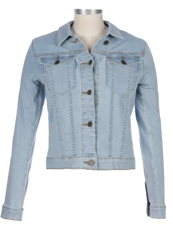 Women's High-Fashion Apparel Julia Crop Denim Jacket In Investigate Wash