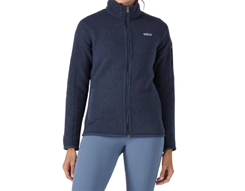 Comfortable Women's Attire Women's Better Sweater Jacket In New Navy