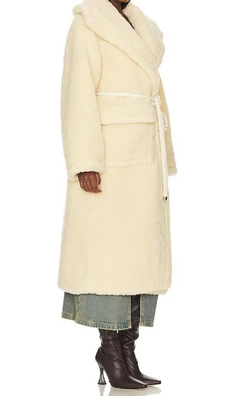 Women's Seasonal Garments Marianna Gabriella Robe Coat In Wheat