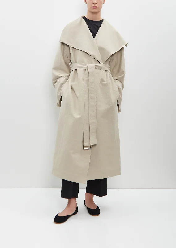 Women's Contemporary Apparel Signature Linen-Blend Coat