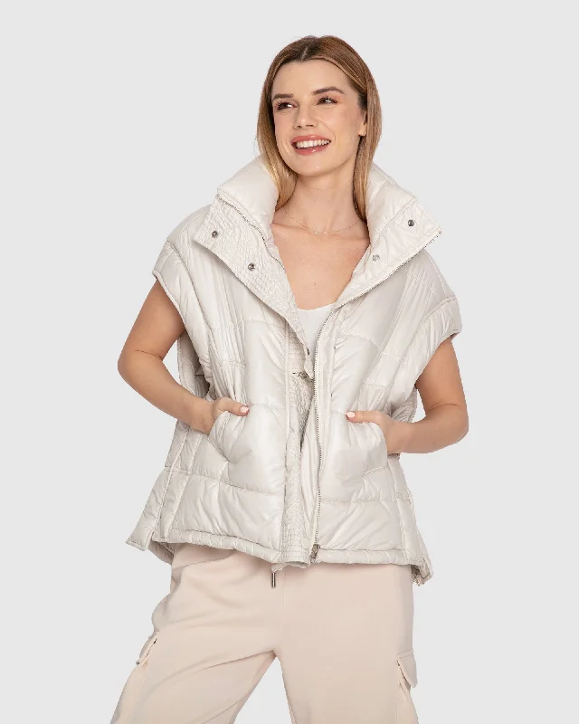 Stylish Outerwear Clothes For Women Hypnotized Puffer Vest