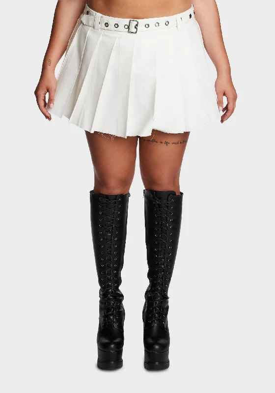 Women's Professional Garments Plus The Potential Micro Mini Skirt - Off White