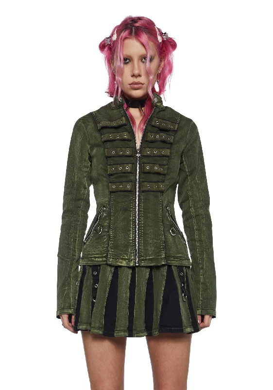 Women's Evening Attire Peace Jacket - Army