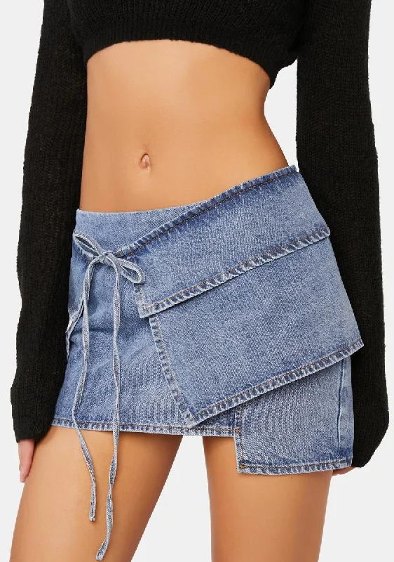 Women's Trendy Apparel True Romance Denim Mini Skirt