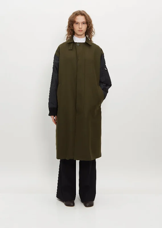 Women's Clothes For Work Contrast Coat