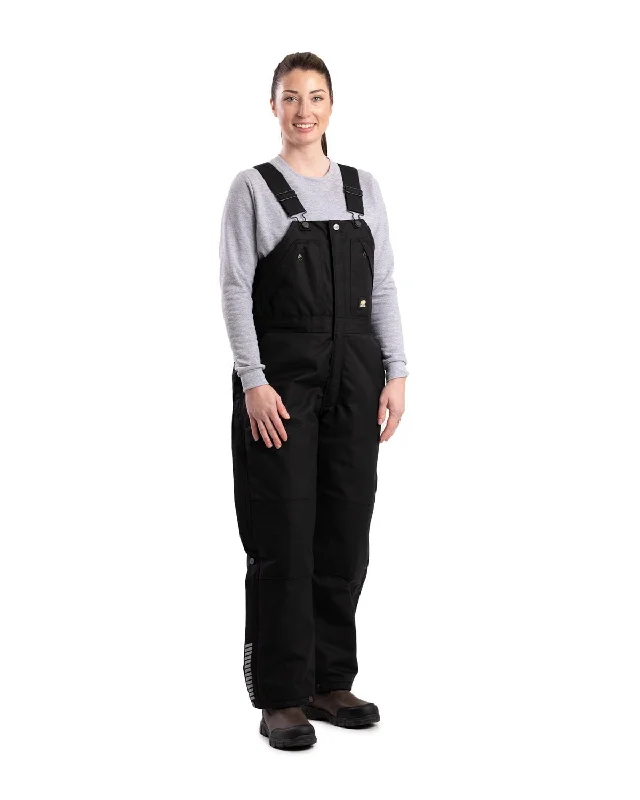 Women's Comfortable Garments Berne Womens Icecap Insulated Black 100% Nylon Bib Overall