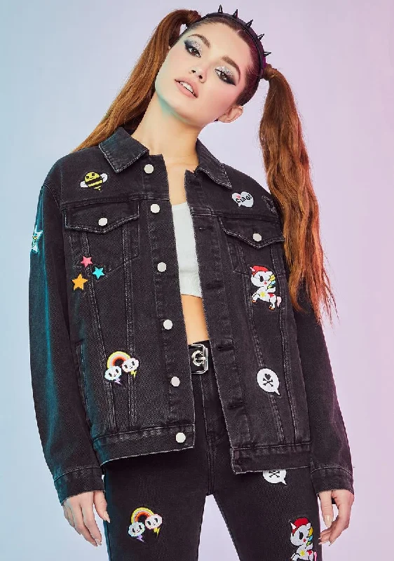 Women's Casual Apparel Halfway To Heaven Patched Denim Jacket