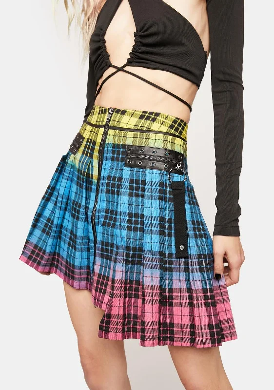 Women's Clothing For Special Occasions Punk Plaid Half Skirt