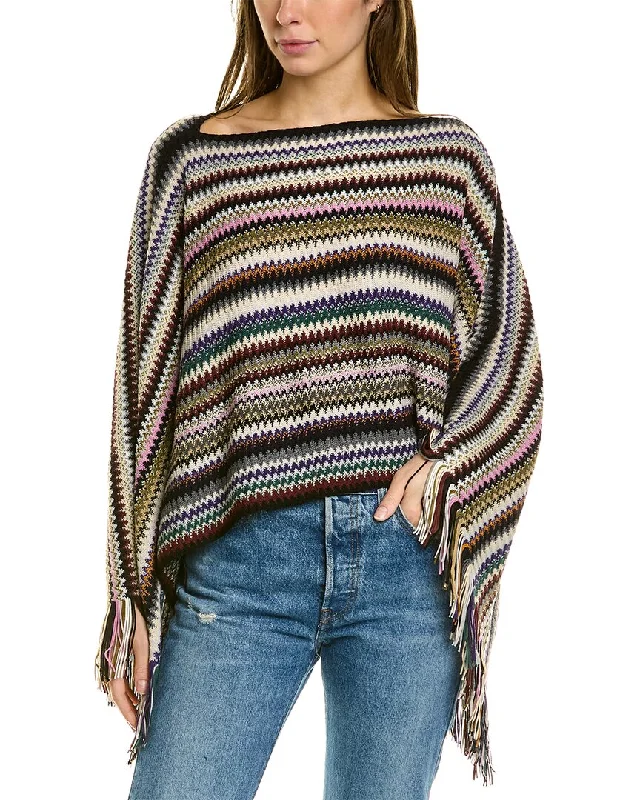 Women's Activewear Apparel Missoni Wool-Blend Poncho