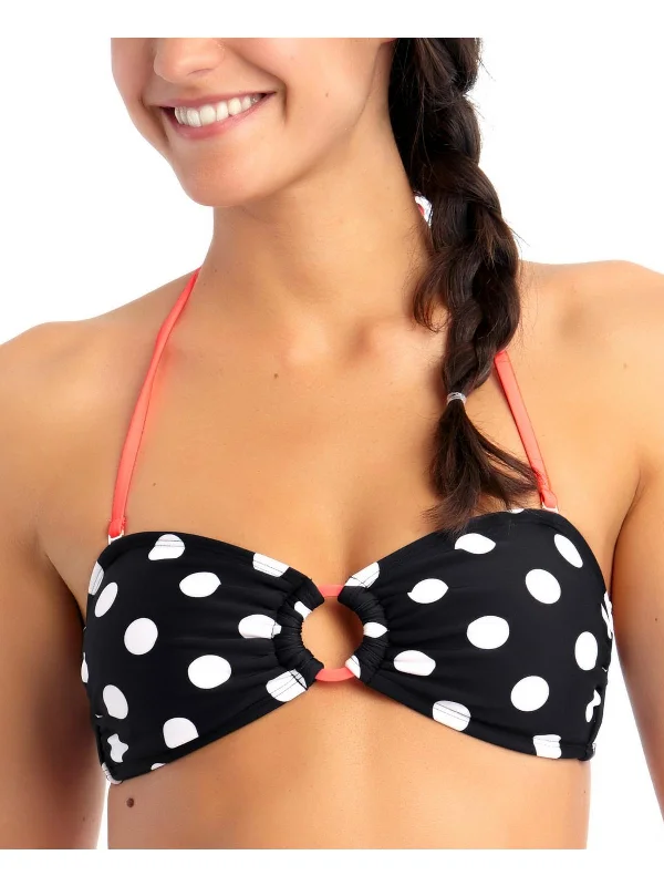 Elegant Women's Attire Womens PolkaDot Bandeau Bikini Swim top