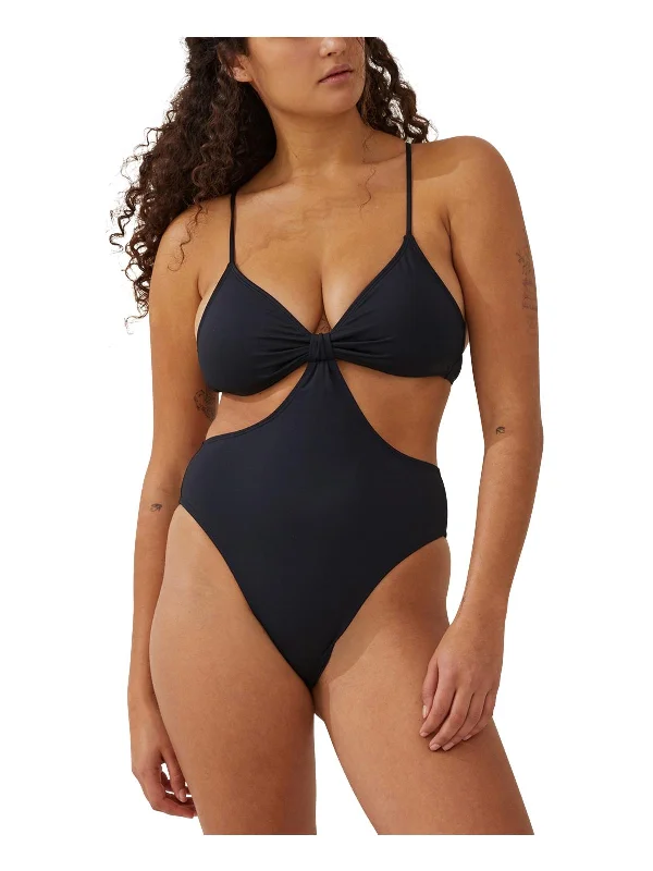 Stylish Women's Outfit Womens Cut-Out Knot One-Piece Swimsuit