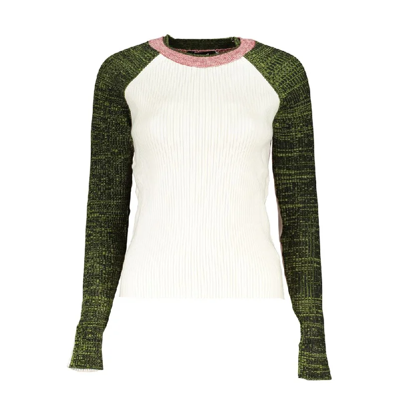 Women's Sporty Clothes Desigual Chic Contrasting Crew Neck Women's Sweater