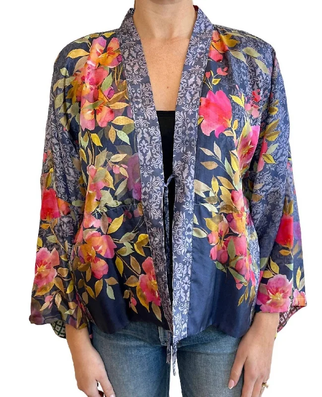 Chic Women's Attire Locust Makenna Reversible Kimono In Multi