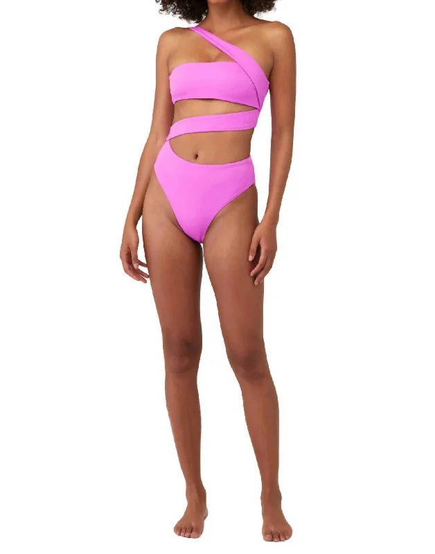 Women's Elegant Evening Outfit Irisha One Piece In Vita Solid Fuchsia