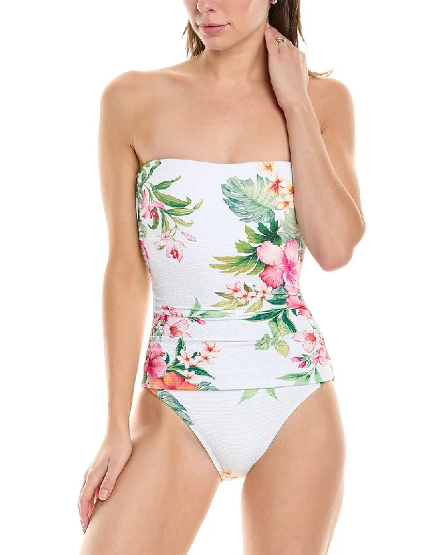 Women's Chic Outerwear Garments Tommy Bahama Island Cays Flora Bandeau One-Piece