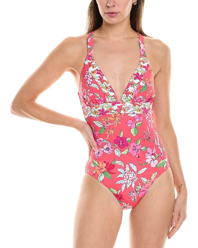 Women's High-Fashion Garments Tommy Bahama Summer Floral Reversible X-Back One-Piece