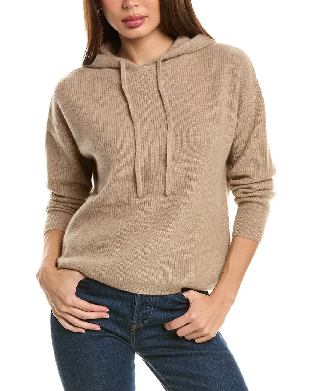 Luxury Women's Clothes Magaschoni Half Cardigan Stitch Rib Cashmere Pullover