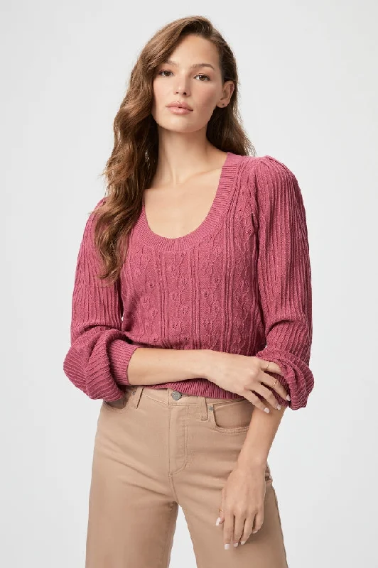 Stylish Women's Outfit Paige Artemisia Sweater in Peony