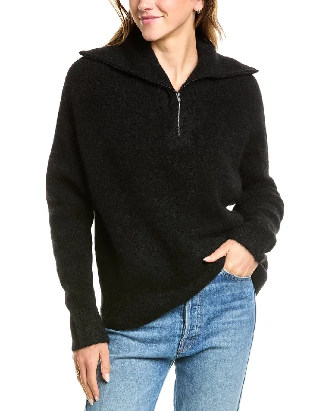 Comfortable Women's Clothes Vince 1/4-Zip Alpaca-Blend Sweater