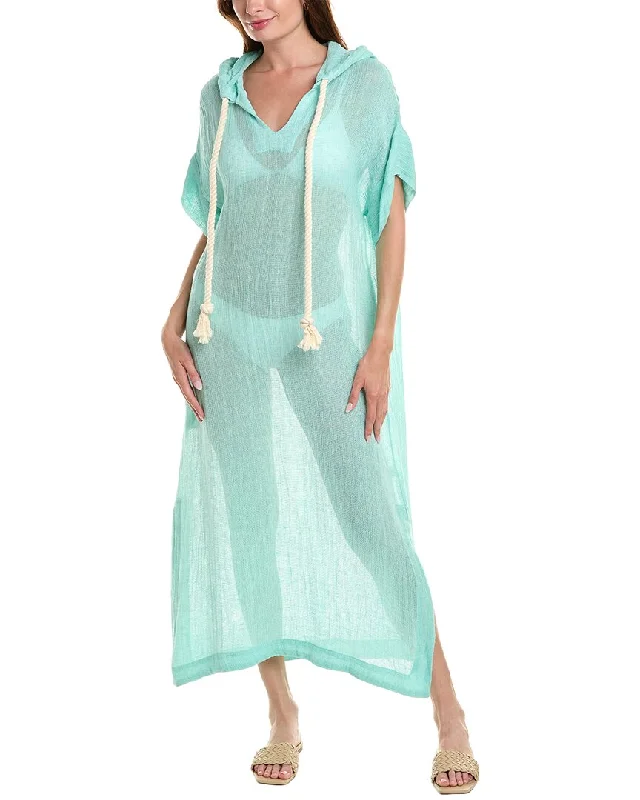 Women's Travel Attire Lisa Marie Fernandez Hooded Linen-Blend Caftan