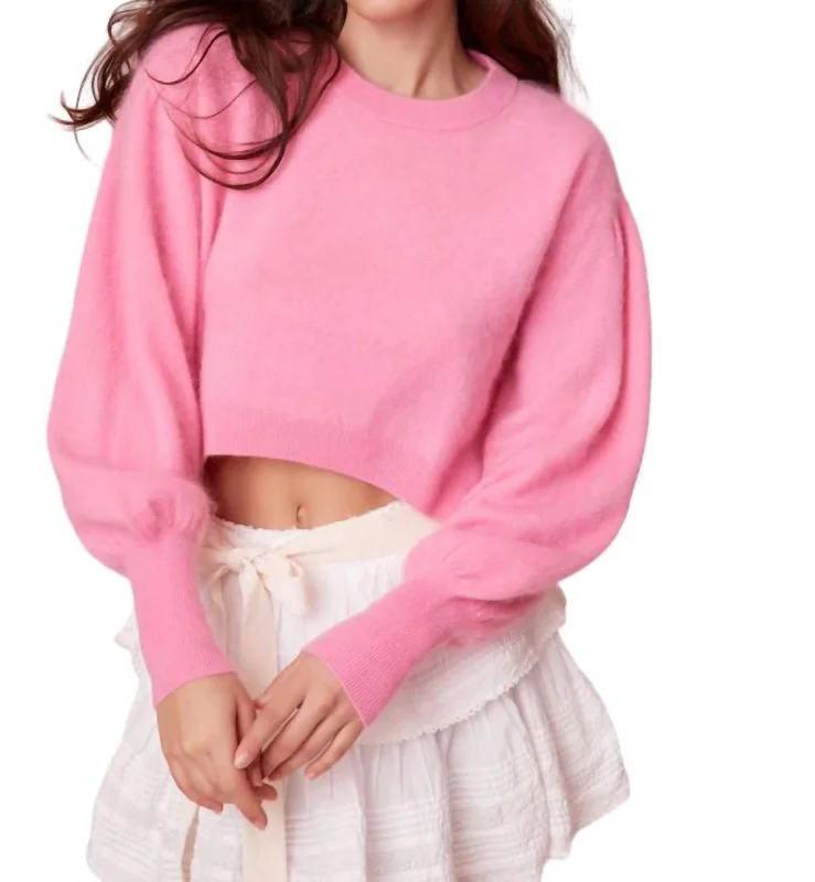 Women's Plus-Size Garments Candela Pullover Sweater In French Pink