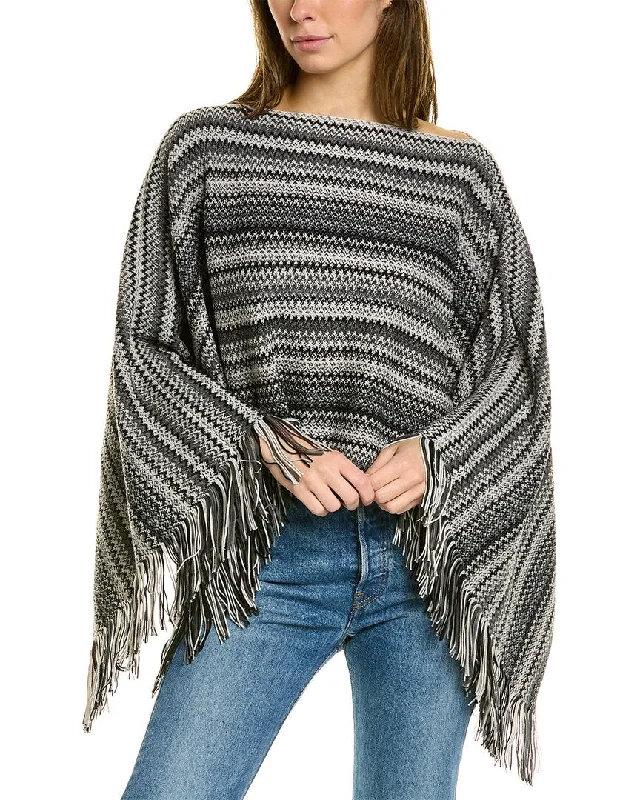 Women's Clothing With Trendy Designs Missoni Wool-Blend Poncho