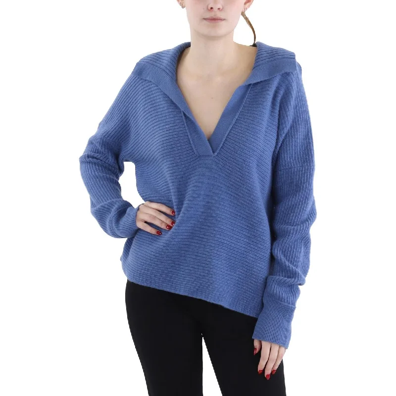 Charming Women's Garments Womens Cashmere Polo Pullover Sweater