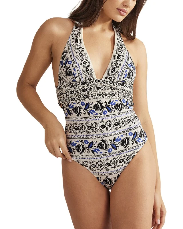 Women's Everyday Attire Boden Bow Detail Halter Swimsuit