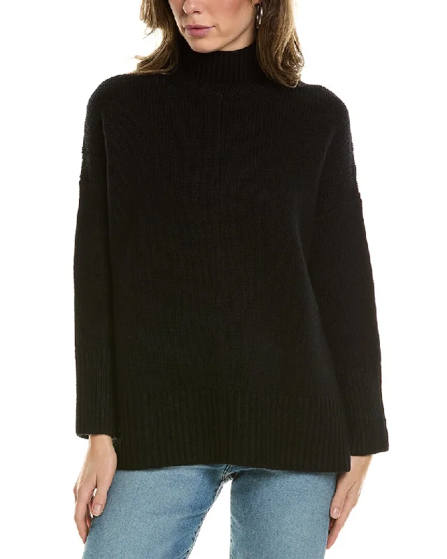 Women's Seasonal Clothes Vince Trapeze Turtleneck Wool & Cashmere-Blend Sweater