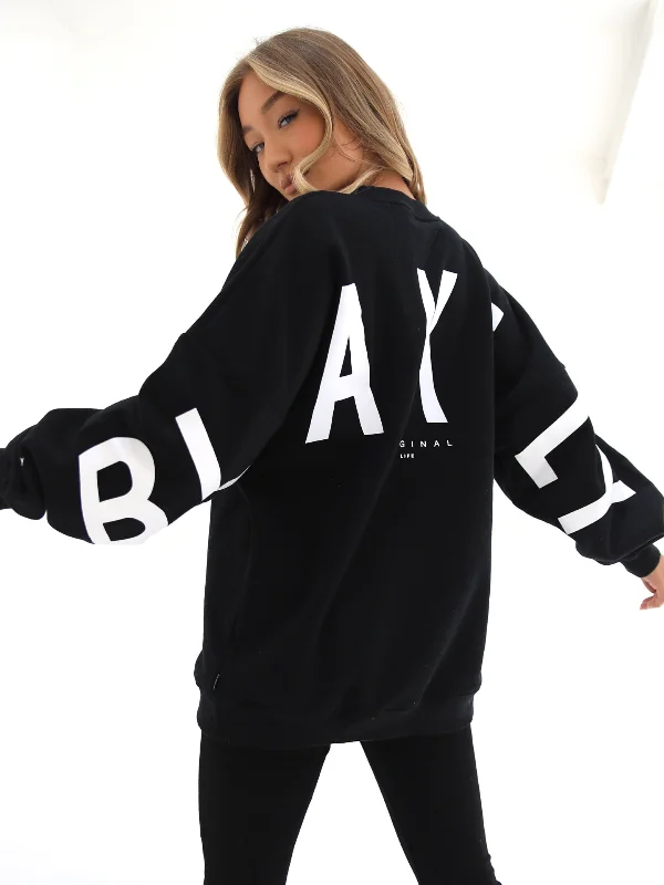 Women's Clothing Apparel Sets Isabel Oversized Sweater - Black