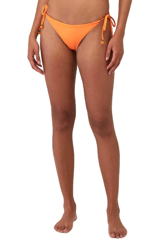 Women's Cozy Outfit For Lounging Tammy Vita Solid Bikini Bottom In Orange