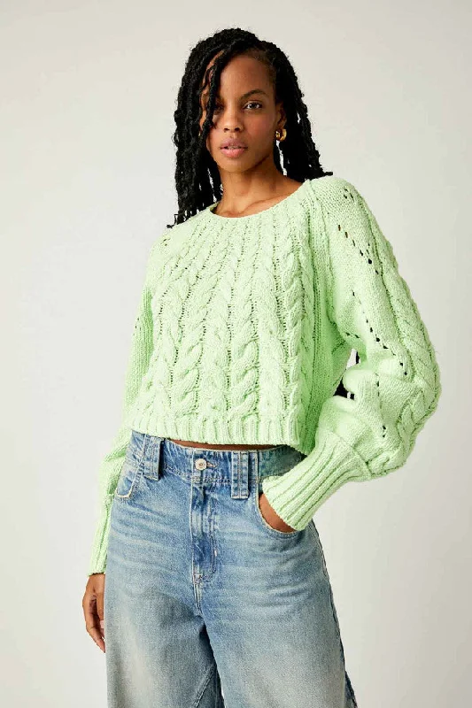 Women's Outerwear Clothing Free People Sandre Pullover in Green Light