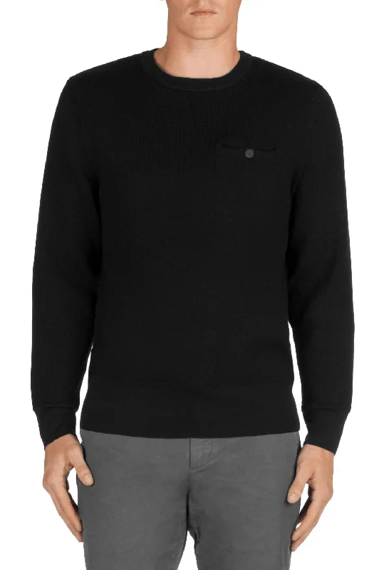 Modern Women's Apparel Coolidge Wool Crew Neck Sweater In Black