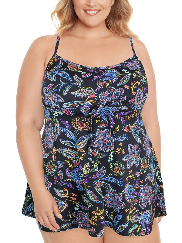 Women's Everyday Attire Plus Womens Summer Printed One-Piece Swimsuit