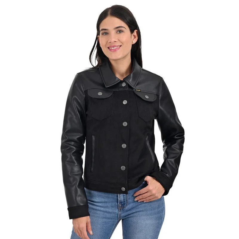 Women's Casual Garments Wrangler Women's Dual Texture Trucker Jacket