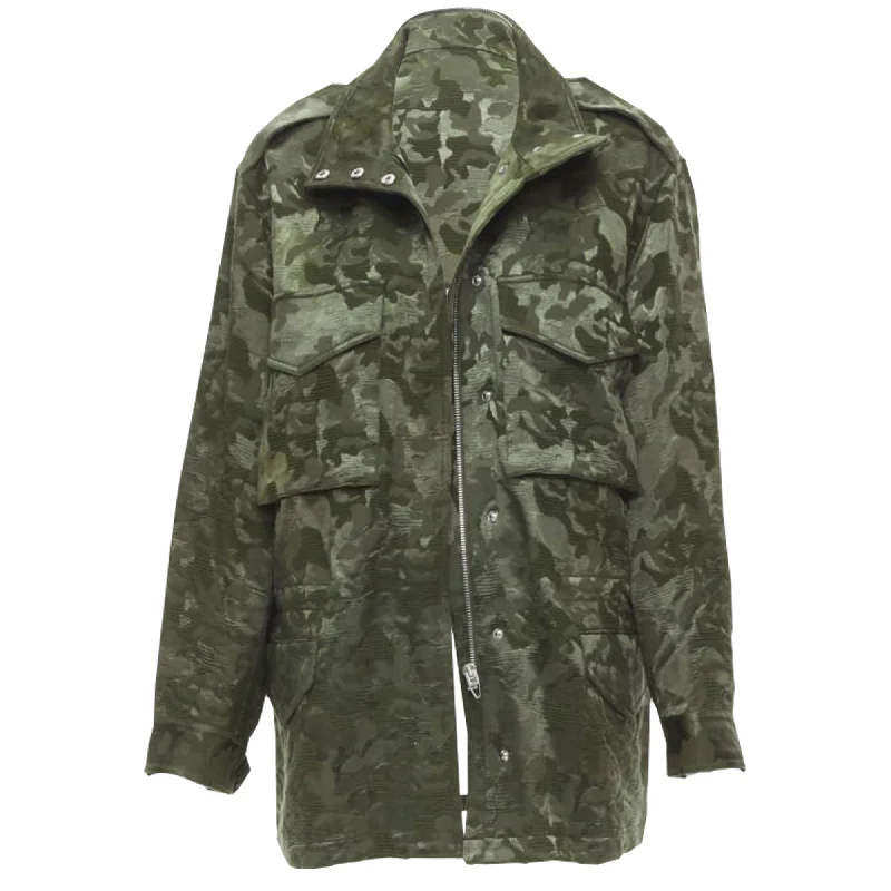 Women's Vintage Clothes Alexander Wang Army camouge jacquard military coat