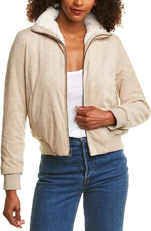 Women's Elegant Clothes Kendal Reversible Bomber Jacket In Cafe Au Lait