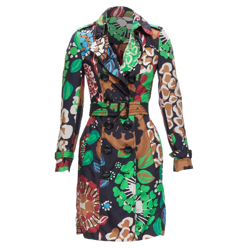 Limited-Stock Clothing Sale – Shop Before It's Too Late Burberry Prorsum silk tropical floral print trench coat