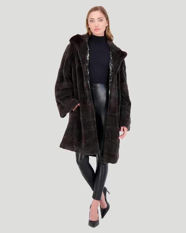 Sustainable Women's Apparel Mink Sections Parka