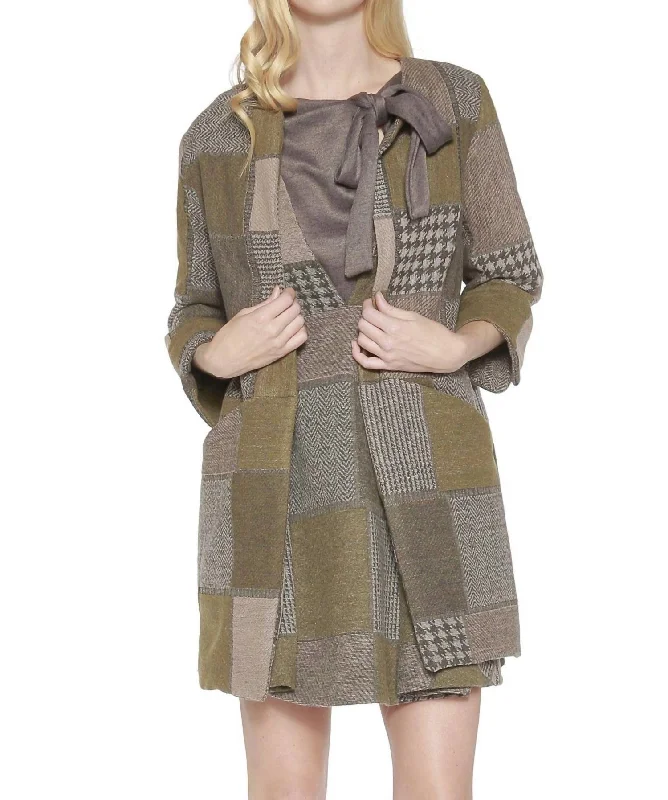 Women's Clothing For Casual Outings Imogen Coat In Hunter Tweed