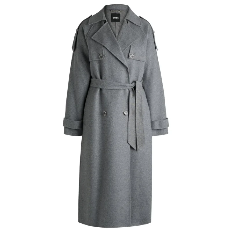 Women's Occasion Wear Clothes Belted trench coat in a wool blend