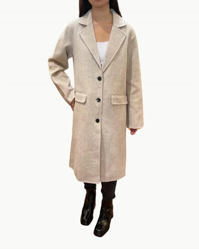 Sustainable Women's Apparel Ville Woven Coat In Natural