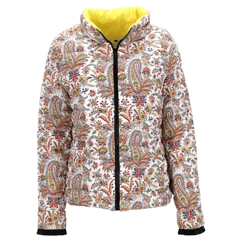 Charming Women's Clothes For Special Events Etro Paisley-Print Down Puffer Jacket in Multicolor Polyester