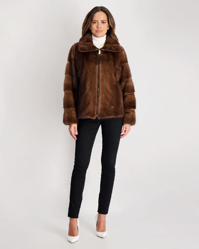 Women's Casual Apparel For Weekends Mink Jacket