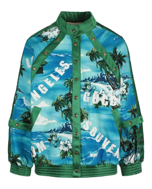 Must-Have Clothing Styles Now At Incredible Discounts Palm Tree Bomber Jacket