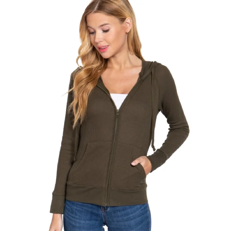 Sustainable Women's Clothing Thermal Hoodie Jacket