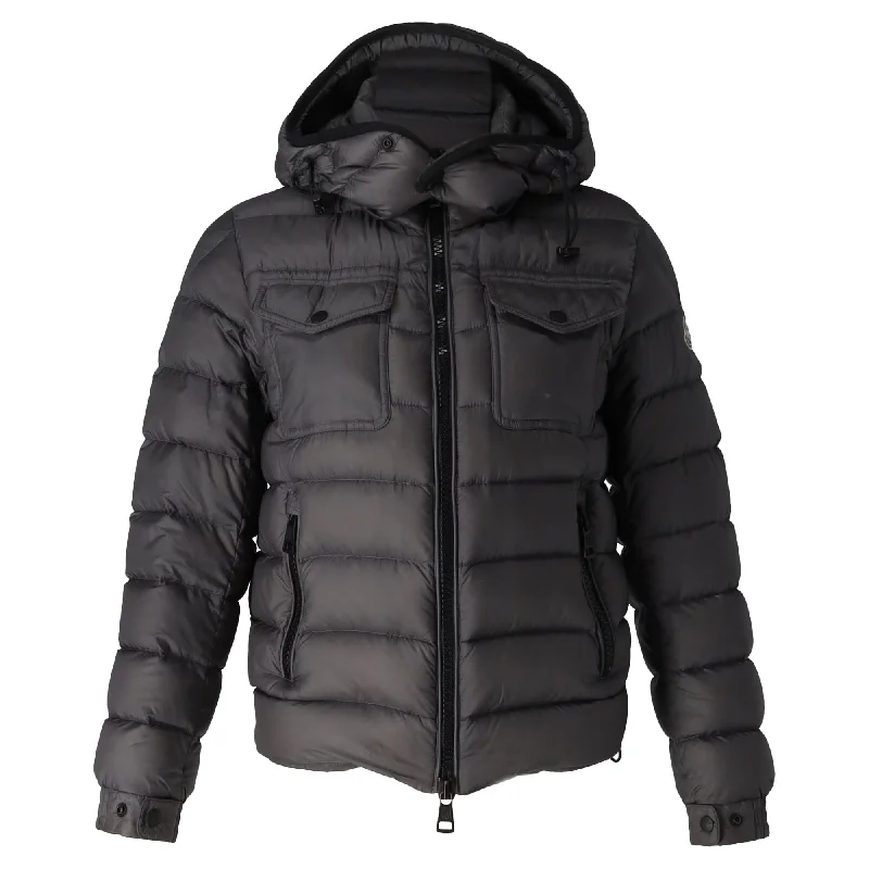 Casual Clothes For Women Moncler Edward Puffer Jacket in Grey Nylon